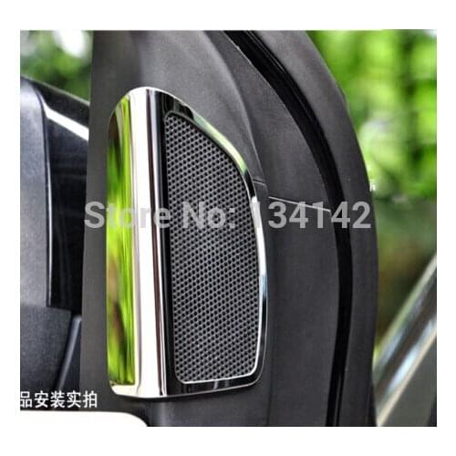 Stainless Stero Speaker Collar Trim Trims Cover garinsh for FORD NEW FOCUS 12