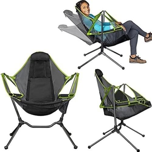 New Product Folding Chair Outdoor Portable Rocking Chair Park Swing Beach Chair Family Hammock Folding Chair