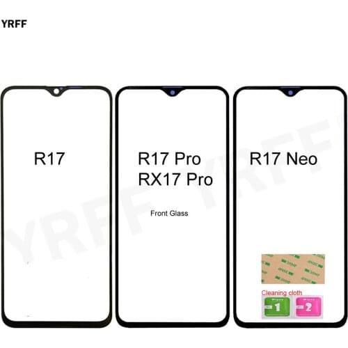 For OPPO R17 Pro CPH1877 Front Glass Panel For Oppo RX17 Neo CPH1893 (No Touch Screen) Outer Glass Cover R17 CPH1879 Repair Part