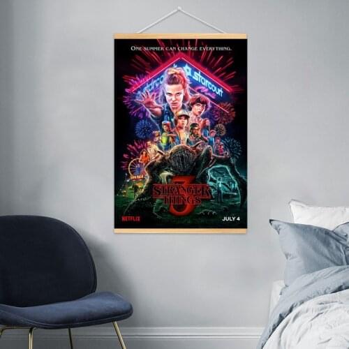Stranger Things Poster Season Characters Retro TV Movie Prints Canvas Wall Art for Living Room Bedroom Home Decor 30x50cm