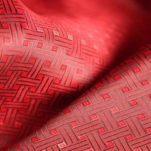 Classic Red Stripes Polyester Lining Fabric 50x140cm Quality Jacquard Lining For DIW sewing