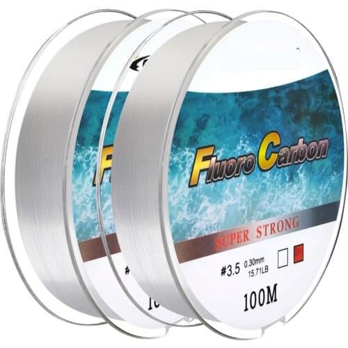 100M Fluorocarbon Coating Fishing Line Carbon Fiber Monofilament Leader Line Carp Fishing
