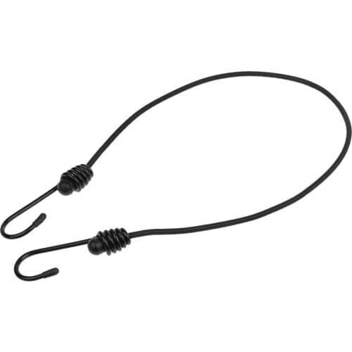 Pack of 6 Pieces 18'' 24'' + 30'' (2 Pieces Each) Heavy Duty Black High Elastic Cords with Hooks Luggage Tie down Straps
