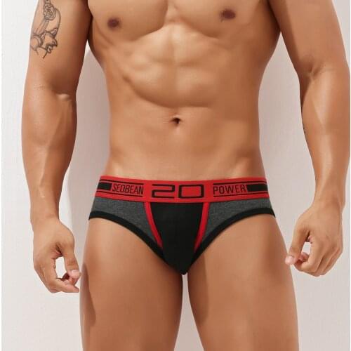 New Mens Briefs Fashion Solid Underwear Panties Comfortable and Breathable Home Male Pyjama Brief Low-waist Hot Sell