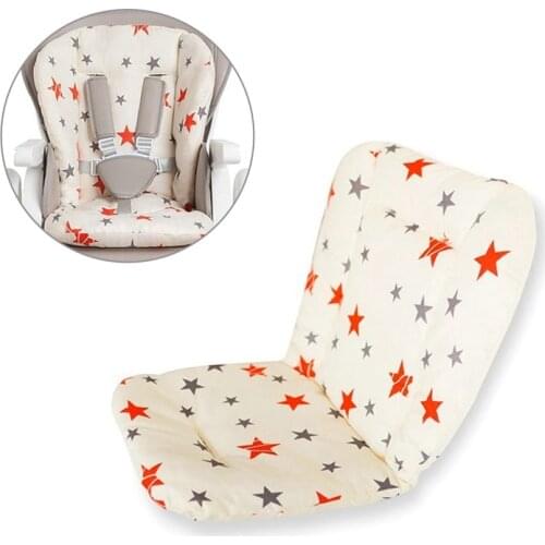 Universal Baby Stroller High Chair Seat Cushion Cute Star Pattern Cotton Mat Cart Mattress Mat Feeding Chair Pad Cover Protector