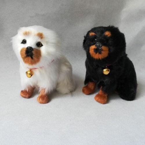 Real life toy Tibetan Mastiff about 13x15cm model squatting dog hard model home decoration toy gift h1989