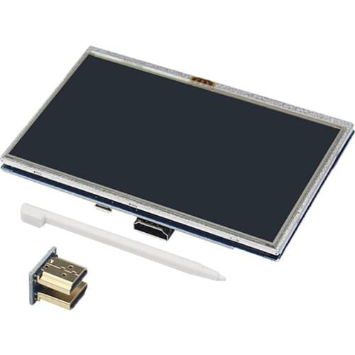 High Definition 5 Inch Touch Screen LCD Resistive Screen Display for Raspberry Pi 4B/3B+ Repair Parts