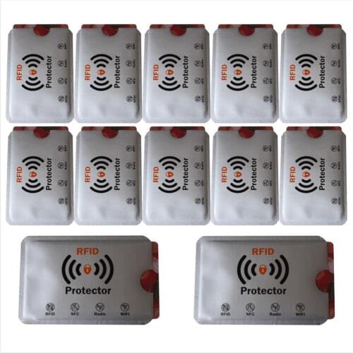 Free Shipping 1000pcs Anti Theft RFID Blocking Card Protector Sleeve To Prevent Unauthorized Scanning of Card, OEM welcome