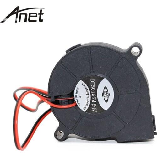 10Pcs Anet A6 A8 DC Cooling Fan 5015 Turbo fan 12V/24V Hot End Extruder For MakerBot RepRap UP Mendel I3 Printer