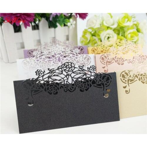 10pcs Laser Cut Place Card Name Card Wedding Table Decoration Hollow Seat Card For Wedding Party Supplies 7zSH872