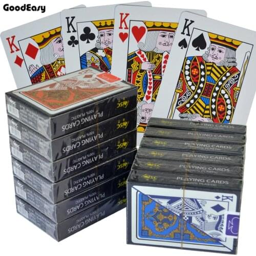 12 Pcs/Set 100% Plastic Playing Cards Set Waterproof Durable Texas Hold'em Poker Card Plastic Indoor Board Game Casino PVC Card