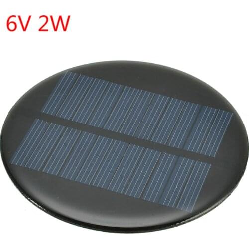 20/50pcs 6V 2W 0.35A Solar Power 80MM DIY Mini Polycrystalline Silicon Solar Cell Module Circle Round Solar Panel Epoxy Board