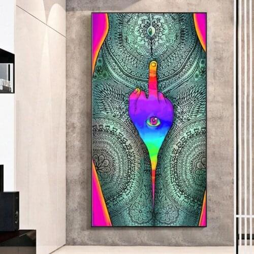 Abstract Flower Pattern Vintage Colorful Wall Art Canvas Painting Nordic Posters and Prints Wall Pictures for Living Room Decor