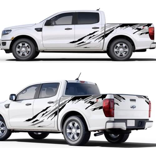 Pickup Body Side Stickers For Ford Ranger Raptor Pickup Isuzu Dma Nissan Navara Toyota Hilux Car Decor Decals Auto Accessories