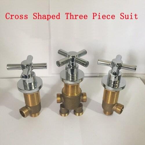 Cross shaped cold and hot water master switch/separator, Brass shower room mixing valve, Bathroom bathtub shower faucet mixer