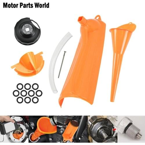 Motorcycle Oil Filter Funnel Cover Primary Derby Fill Cover 1105 Sealing O-Ring End Oil Filter Wrench For Harley Sportster XL