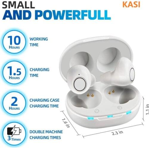 1 Pair USB Rechargeable Mini In Ear Portable Invisible Hearing Aids Assistant Adjustable Tone Sound Amplifier For Deaf Elderly