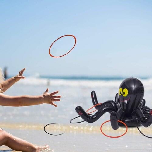 Floating Hoop Ring Toss Game Toys Inflatable Spider Ring Toss for Children Garden Beach Halloween Party Supplies Ring Throwing