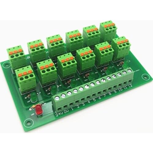 PLC12 channel PNP input spring wiring IO photoelectric proximity switch sensor terminal block