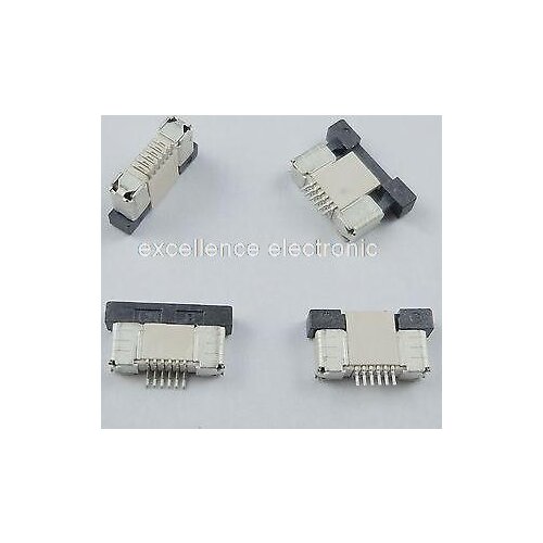 50Pcs FPC FFC 0.5mm Pitch 6 Pin Drawer Type Ribbon Flat Connector Bottom Contact for LCD screen interface of MP3/DVD/Phone