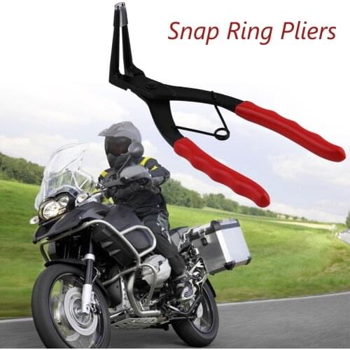 Master Cylinder Snap Ring Pliers 90 Degree Bent Long Nose Internal C-Clip Plier for Outdoor Personal Motorcycle Decoration