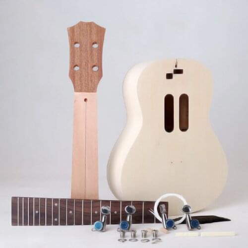 DIY Ukulele 23 inch Hawaii Guitar Handwork Kit Picea Asperata Painting Kids Toy for Beginner Amateur Ukelele DIY03