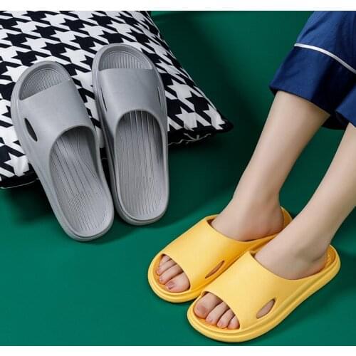 New Slippers Unisex Slides Home Sandals Fashion Solid Color Slipper Leisure EVA Flat Shoes Bathroom Bathing Non-slip Flip Flops