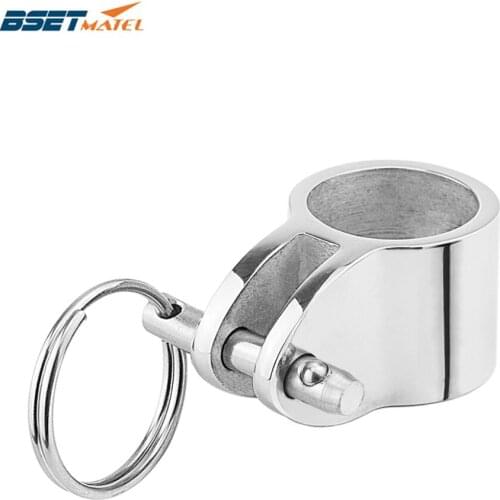 Stainless Steel 316 Jaw Slide Clamp with Quick Release Pin 1 inch 25mm Bimini Top Hinged Slide Fitting Hardware Marine Boat