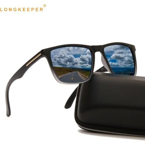 Vintage Polarized Sunglasses Men Women Brand Designer Driver Shades Male Square Sun Glasses Mirror Summer UV400 Oculos De sol