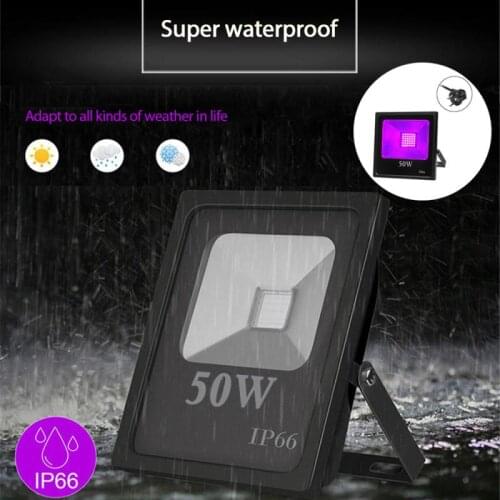 UV LED Floodlight 30W 50W 80W High Power Ultraviolet Fluorescent Flood Lights Waterproof Stage Lamp For Bar Halloween Party