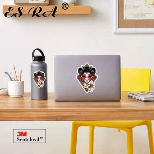 Waterproof PVC Matt Vinyl Stickers Vintage Mecha Geisha Pegatinas for Car Laptop Bicycle Motor Helmet Pitcher Window