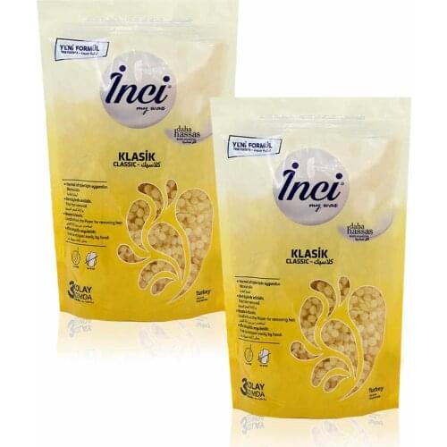 Pearl waxing yellow 2 PCs 200 grams (total 400 grams), hard beads waxing, hair removal hair removal, painlessly bezsiz waxing, for men