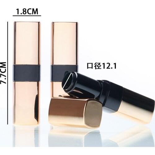 10/20/50/100pcs Gold Square Empty Lipstick Pipe Shell DIY Lip Balm Tube Cosmetic Makeup Packaging Container for Lip Rouge Mouth