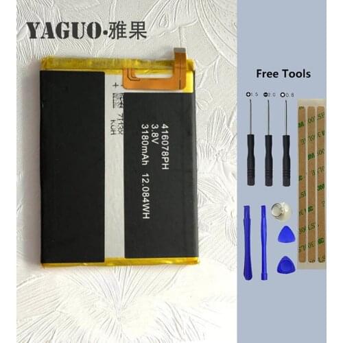 100% New Original 3180mAh Battery For Blackview S8 Smart Mobile Phone li-ion Battery For Blackview S8 + Free Tools