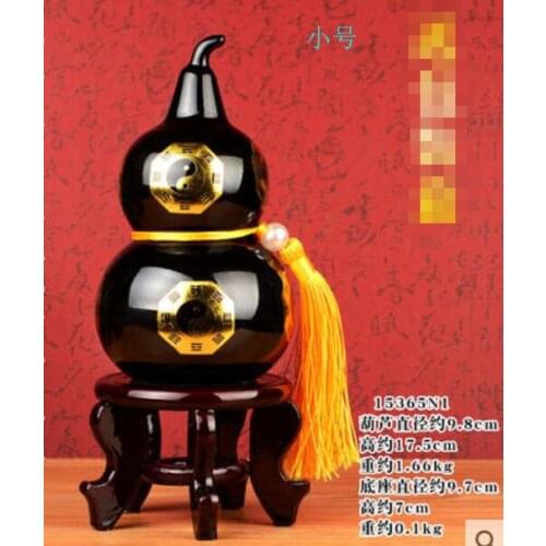 24cm Chinese pure copper Feng Shui gourd creative craft Home ornaments