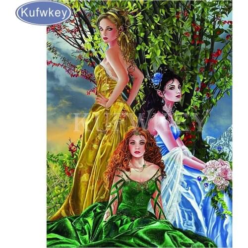 Diy Diamond Painting Cross Stitch Cartoon Fairy Girl Square Diamond Embroidery crafts 5D Diamond Mosaic Home Decoration B23