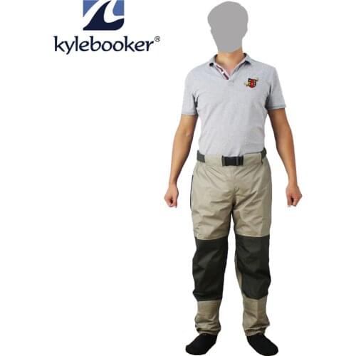 Fly Fishing Waist Waders Pant Durable Waterproof trousers Wading Breathable Waist Pants With Stocking Foot