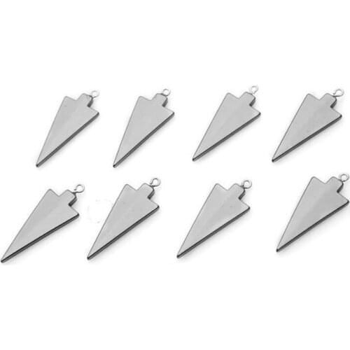 Black Stone Non-Magnetic Triangle Pendant Hematite Triangle Pendant DIY Handmade Bracelet Necklace Earrings Accessories