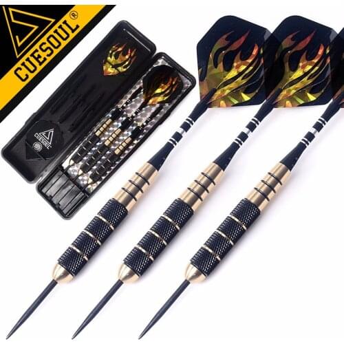 CUESOUL 3pcs/set Professional Free Carry Box 24g Steel Tip Darts with Brass Dart Barrels,Free Shipping