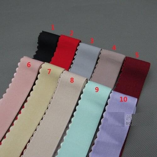 One side suede brush elastic webbing 4cm 1.6" wide for underwear bra belt stretchy bands 6meter/lot colorful high quality