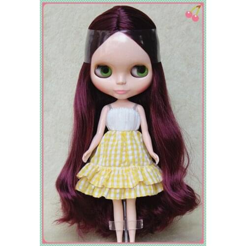 Blygirl Grape purple hair nude doll Blyth doll 654BL2474 ordinary body seven joints change their own makeup
