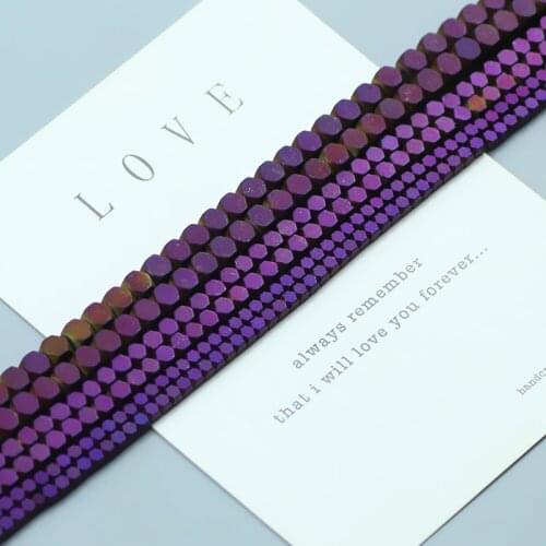 Square Purple Hematite Beads Matte Natural Stone Faceted Charms Spacer loose Beads for Jewelry Bracelets Making DIY 2 3 4mm 15