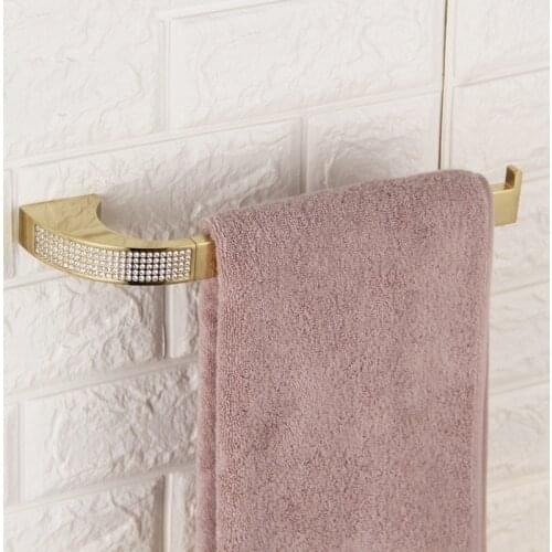Copper Czech Crystal Toilet Towel Rail Rack Towel Holder Bathroom Towel Rack Hanger Wall Hanging Kitchen Towel Bar Storage Shelf