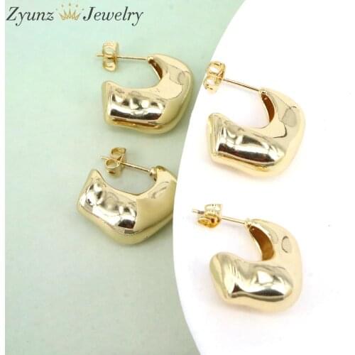 5 Pairs, Gold Geometric Earrings For Women Gothic Metal Stud Earrings Geometric Piercing Earring 2021 Brincos Copper Jewelry