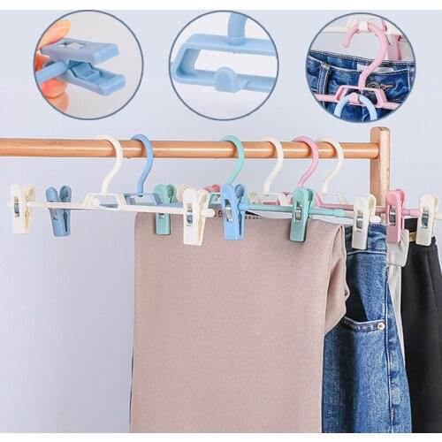Multifunctional Trouser Storage Rack Coat Pants Hanger Adjustable Hanger Closet Organizer Drying Rack for Trouser Skirt Pants