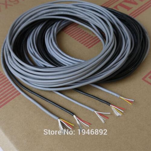 1 Meter UL 2547 28/26/24 AWG Multi-core control cable copper wire shielded audio cable headphone cable signal wire cable