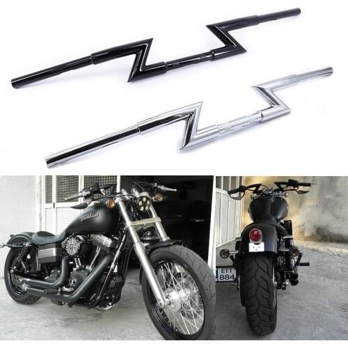 Motorcycle Handlebars Drag Bar Z Bar Universal 7/8'' 25mm Dirt bike Cafe Racer Custom Cruiser Chopper Bobber For Yamaha Honda
