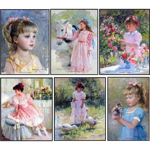 Embroidery Counted Cross Stitch Kits Needlework - Crafts 14 ct DMC DIY Arts Handmade Decor - Childhood Girl