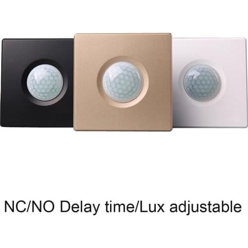 Wall mounted wire infrared detector NC/NO relay signal Time optional Smart control PIR Motion sensor security Alarm switch
