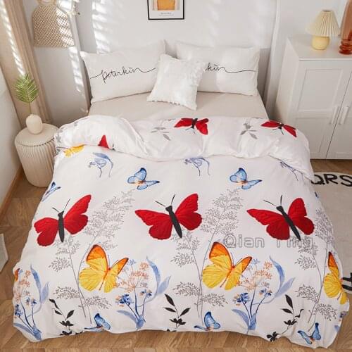 1pc 100%Polyester Simple Urban Style Colorful Printed Duvet Cover